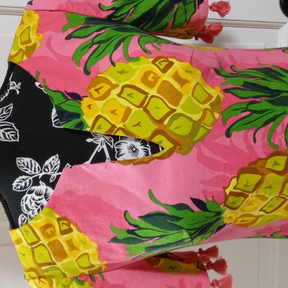🍍RARE Trina Turk🍍- Pineapple Jacquard Print Shift Dress - Picture 6 of 16